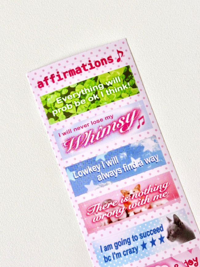 Affirmations ♪ Vinyl Sticker Sheet