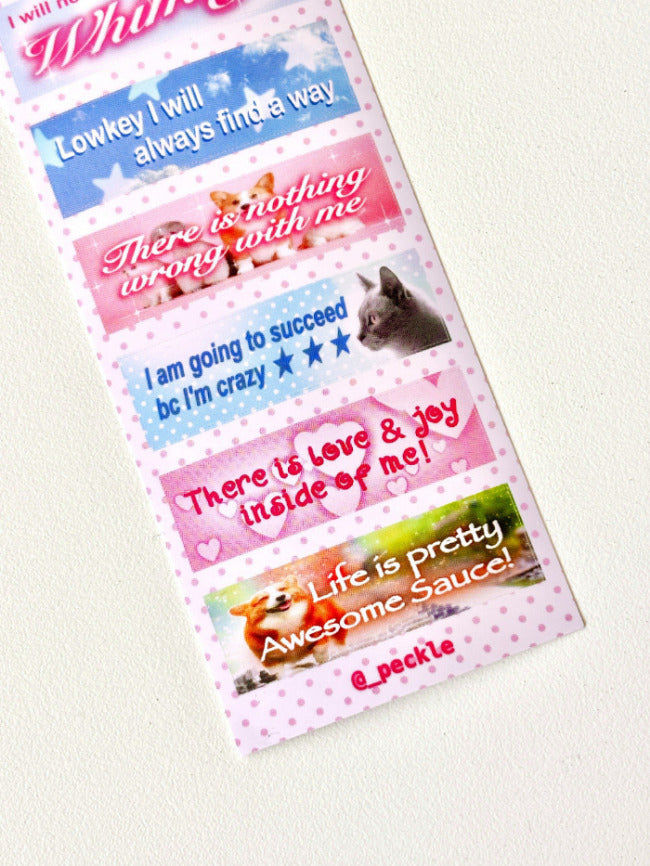 Affirmations ♪ Vinyl Sticker Sheet