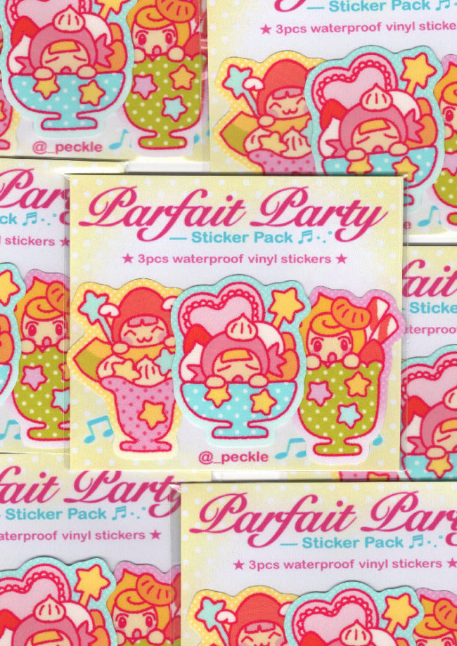 Parfait Party ꩜ .ᐟ Vinyl Sticker Pack